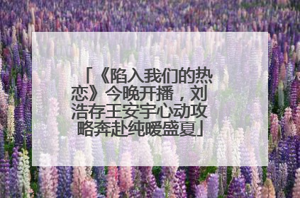 《陷入我们的热恋》今晚开播，刘浩存王安宇心动攻略奔赴纯暧盛夏