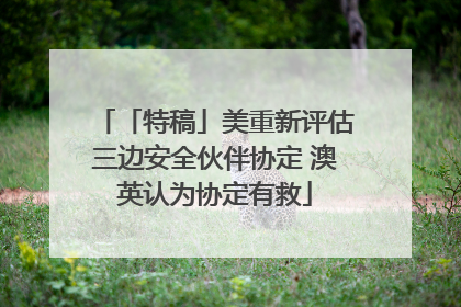 「特稿」美重新评估三边安全伙伴协定 澳英认为协定有救