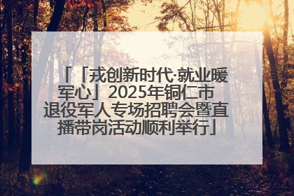 「戎创新时代·就业暖军心」2025年铜仁市退役军人专场招聘会暨直播带岗活动顺利举行