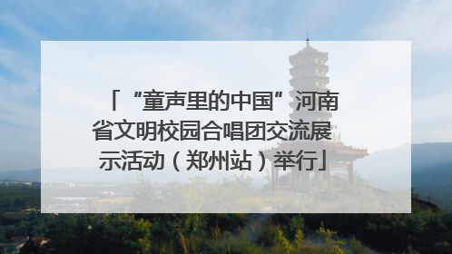“童声里的中国”河南省文明校园合唱团交流展示活动（郑州站）举行