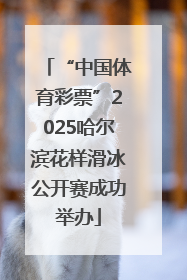 “中国体育彩票”2025哈尔滨花样滑冰公开赛成功举办