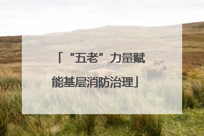 “五老”力量赋能基层消防治理