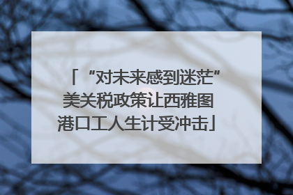 “对未来感到迷茫” 美关税政策让西雅图港口工人生计受冲击