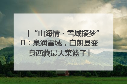 “山海情・雪域援梦”⑪：泉润雪域，白朗县变身西藏最大菜篮子