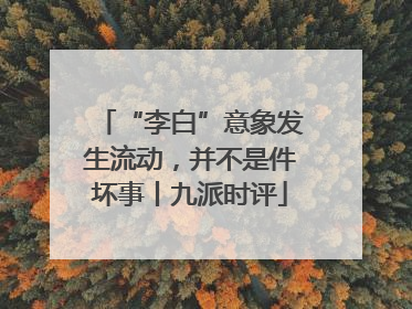 “李白”意象发生流动，并不是件坏事丨九派时评