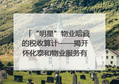 “明星”物业暗藏的税收算计——揭开怀化泰和物业服务有限公司隐匿未开票收入偷税真相