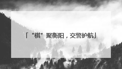 “棋”聚衡阳，交警护航