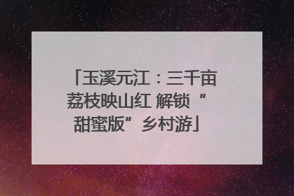 玉溪元江：三千亩荔枝映山红 解锁“甜蜜版”乡村游
