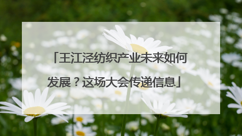 王江泾纺织产业未来如何发展？这场大会传递信息