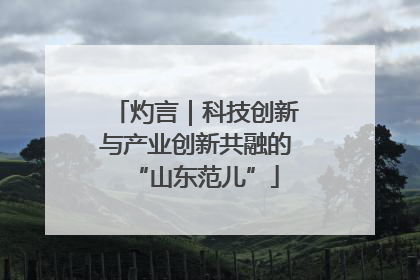 灼言｜科技创新与产业创新共融的“山东范儿”