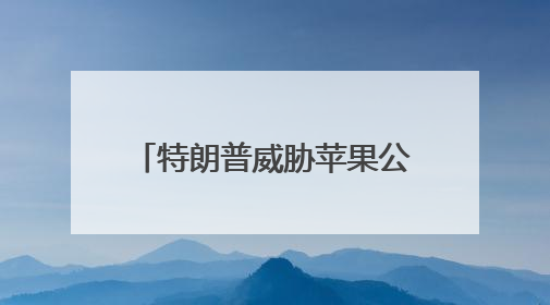 特朗普威胁苹果公司：若不在美国制造iPhone，须缴纳至少25%关税