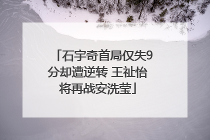 石宇奇首局仅失9分却遭逆转 王祉怡将再战安洗莹