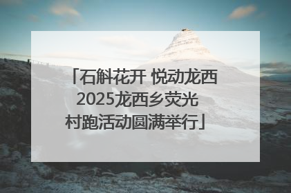 石斛花开 悦动龙西 2025龙西乡荧光村跑活动圆满举行