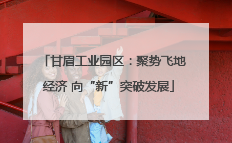 甘眉工业园区：聚势飞地经济 向“新”突破发展