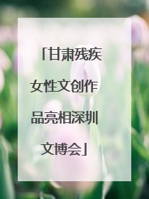 甘肃残疾女性文创作品亮相深圳文博会