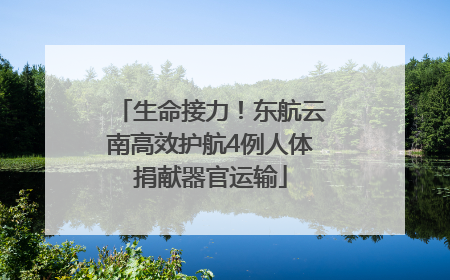 生命接力！东航云南高效护航4例人体捐献器官运输