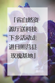 省自然资源厅送科技下乡活动走进日照莒县玫瑰基地