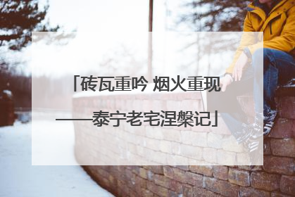 砖瓦重吟 烟火重现——泰宁老宅涅槃记