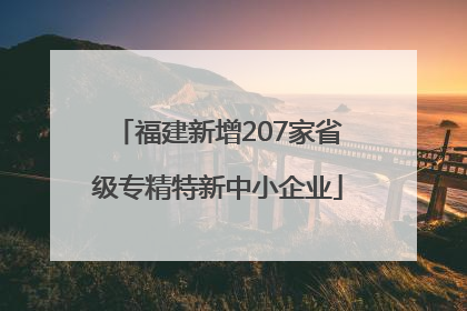 福建新增207家省级专精特新中小企业