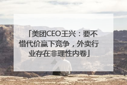 美团CEO王兴：要不惜代价赢下竞争，外卖行业存在非理性内卷