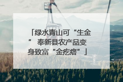 绿水青山可“生金” 奉新县农产品变身致富“金疙瘩”
