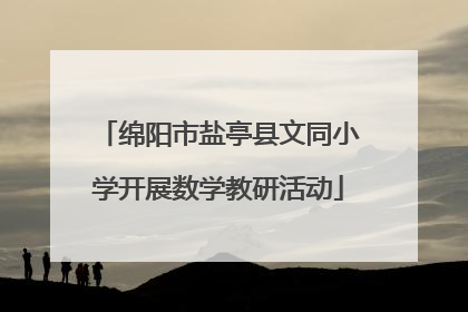 绵阳市盐亭县文同小学开展数学教研活动