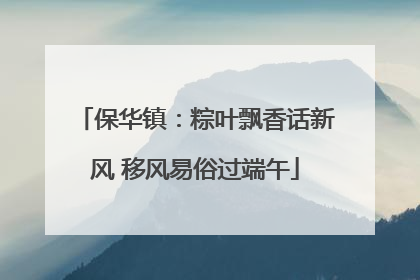 保华镇：粽叶飘香话新风 移风易俗过端午