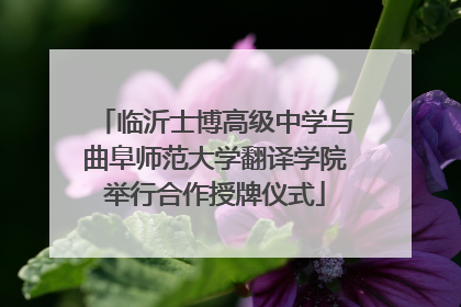 临沂士博高级中学与曲阜师范大学翻译学院举行合作授牌仪式