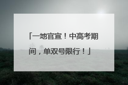 一地官宣！中高考期间，单双号限行！