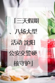 三天假期、八场大型活动 沈阳公安交警硬核守护