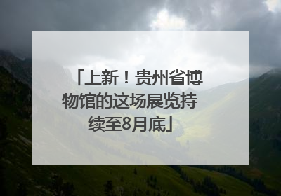 上新！贵州省博物馆的这场展览持续至8月底