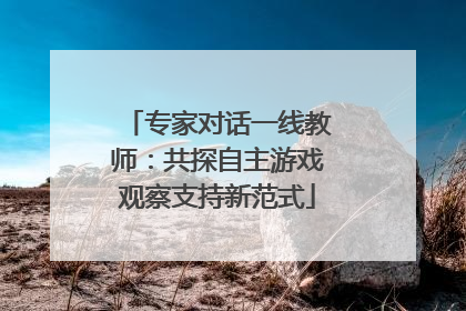 专家对话一线教师：共探自主游戏观察支持新范式