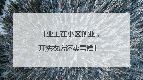 业主在小区创业，开洗衣店还卖雪糕