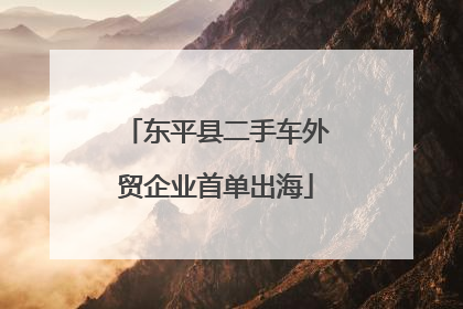 东平县二手车外贸企业首单出海
