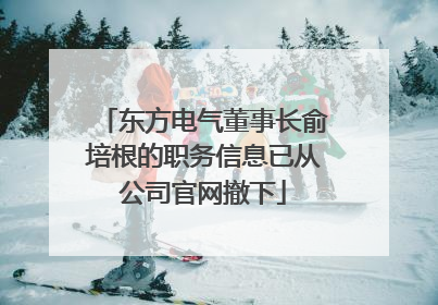 东方电气董事长俞培根的职务信息已从公司官网撤下