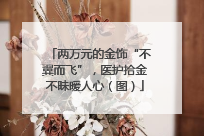 两万元的金饰“不翼而飞”，医护拾金不昧暖人心（图）