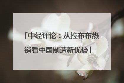 中经评论：从拉布布热销看中国制造新优势
