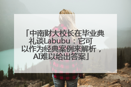 中南财大校长在毕业典礼谈Labubu：它可以作为经典案例来解析，AI难以给出答案
