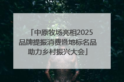 中原牧场亮相2025品牌提振消费暨地标名品助力乡村振兴大会
