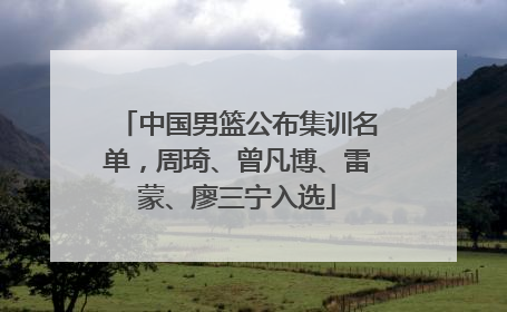 中国男篮公布集训名单，周琦、曾凡博、雷蒙、廖三宁入选