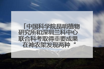 中国科学院昆明植物研究所和深圳兰科中心联合科考取得重要成果 在神农架发现两种“国保”级兰花
