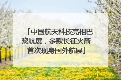 中国航天科技亮相巴黎航展,多款长征火箭首次现身国外航展