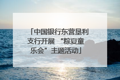 中国银行东营垦利支行开展 “粽夏童乐会”主题活动