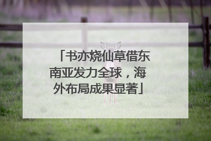书亦烧仙草借东南亚发力全球，海外布局成果显著