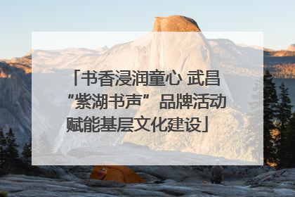 书香浸润童心 武昌“紫湖书声”品牌活动赋能基层文化建设