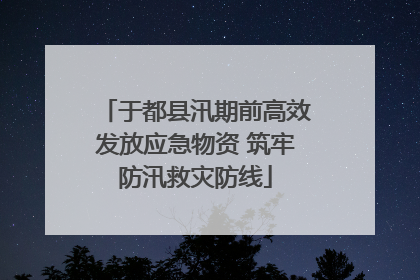 于都县汛期前高效发放应急物资 筑牢防汛救灾防线