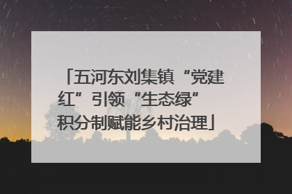 五河东刘集镇“党建红”引领“生态绿” 积分制赋能乡村治理