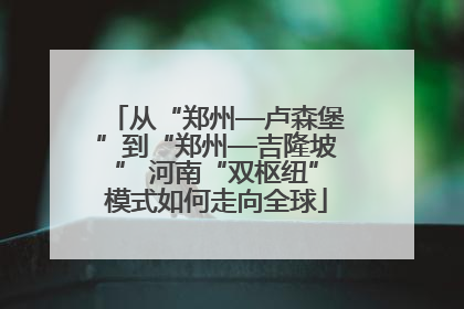 从“郑州—卢森堡”到“郑州—吉隆坡” 河南“双枢纽”模式如何走向全球