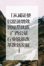 从减证便民提速增效到规范优质 广西公证行业锐意改革蓬勃发展