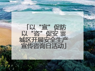 以“宣”促防 以“咨”促安 襄城区开展安全生产宣传咨询日活动